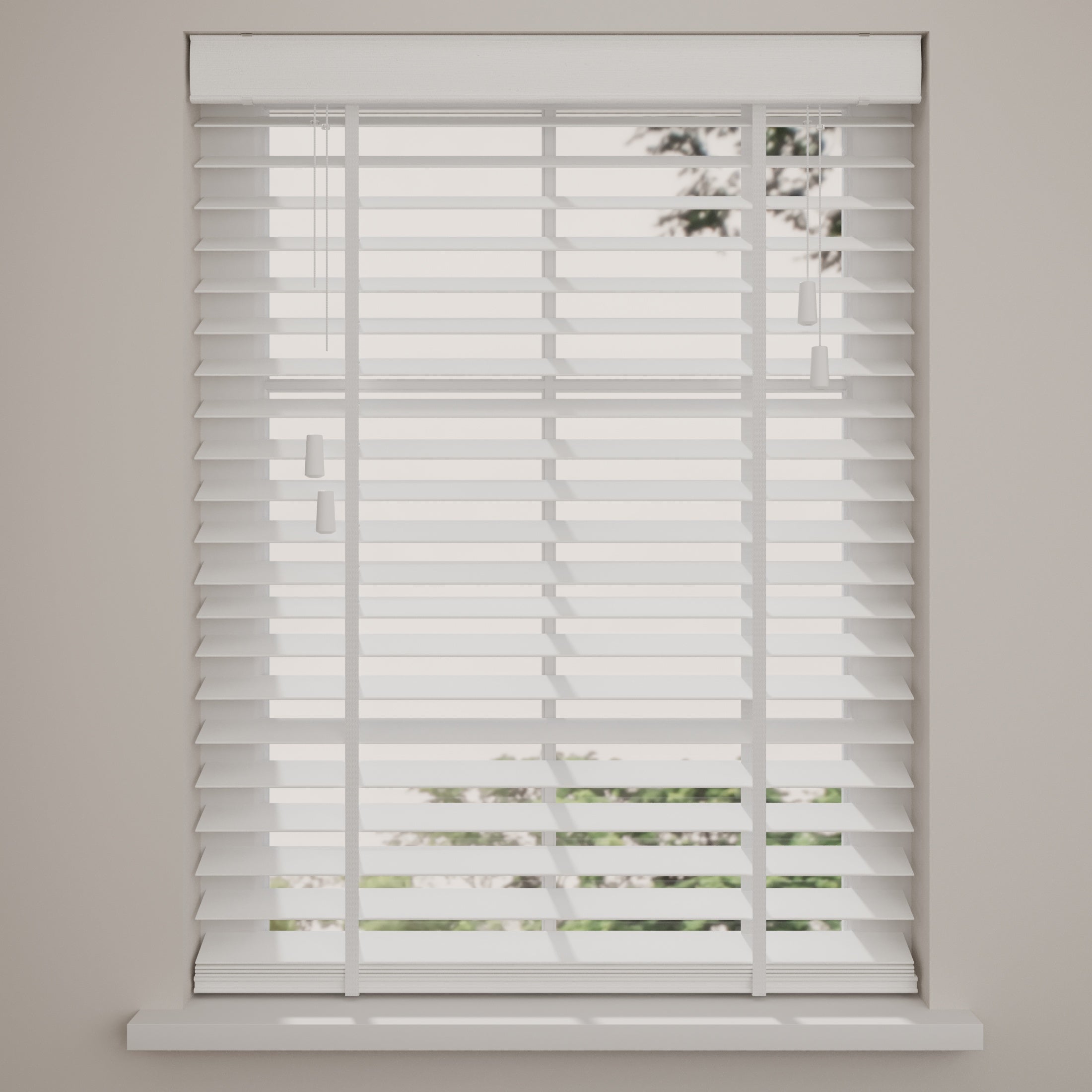 Radeco® Store vénitien en bois de bambou Easy - 50 mm - Blanc - 130 x 240 cm - 3