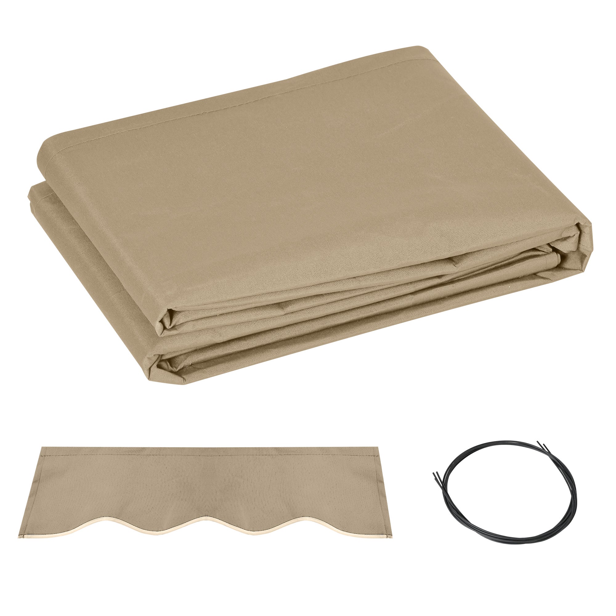 Techo repuesto toldo outsunny poliéster beige 382x240 cm