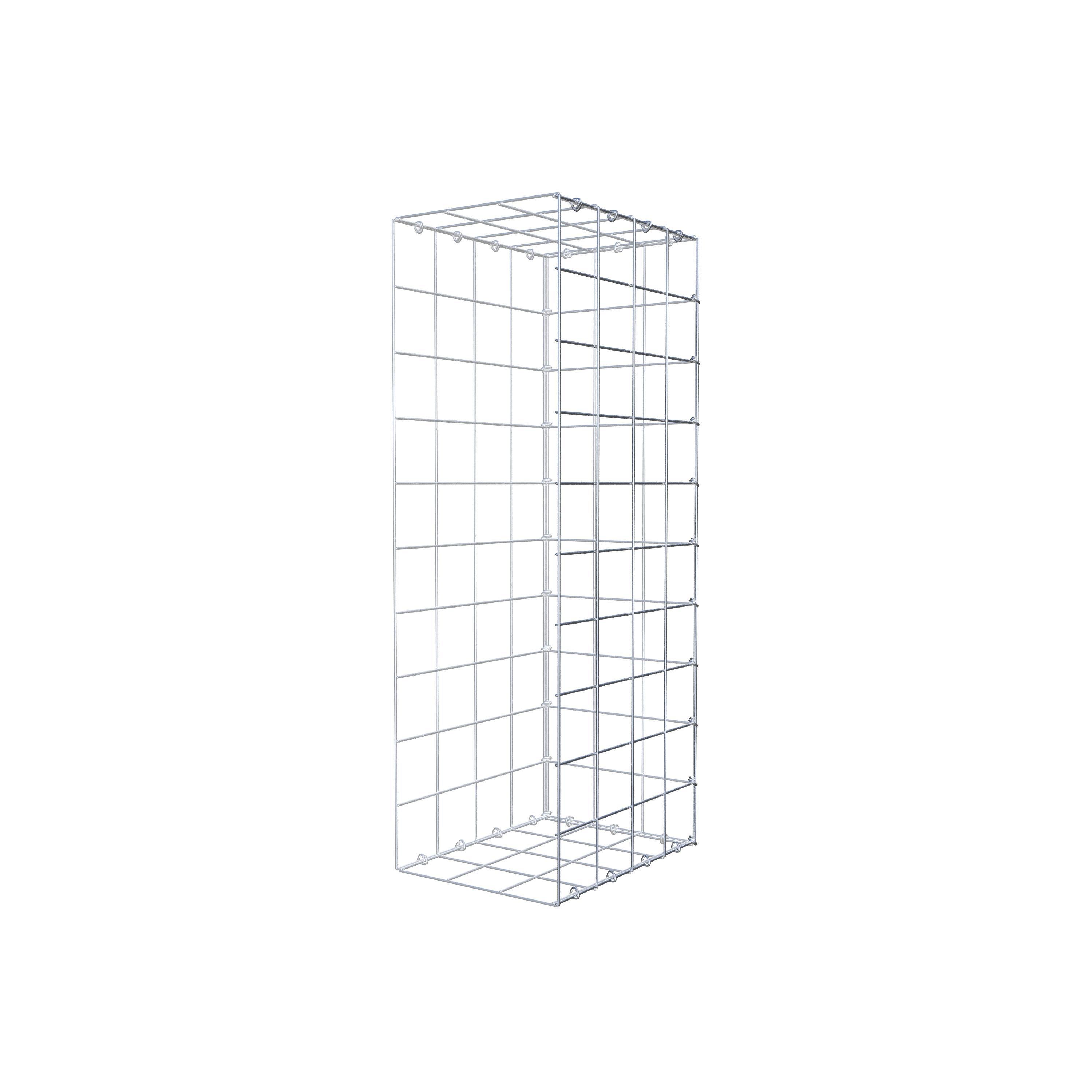Gavión para alargar en acero galvanizado 100x40x30cm (LxAxP), malla 10 x 10cm, Anillo en C, sin rejilla frontal - 2