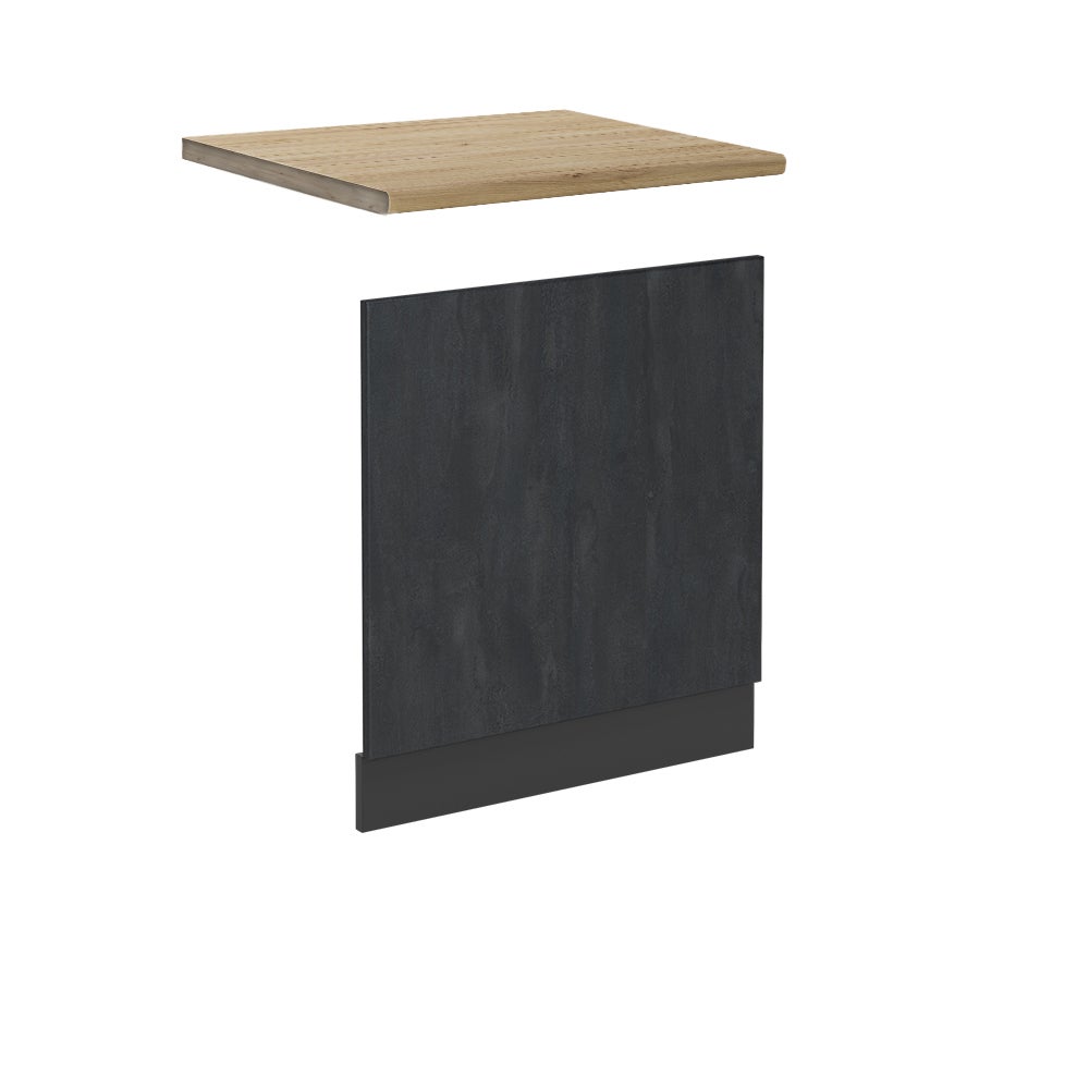 Vicco Panel przedni R-Line, Czarny beton, 60 cm BP Dąb