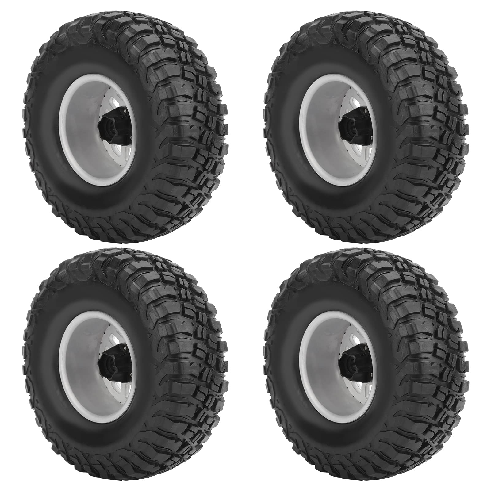 Lot De 4 Pneus RC 2,2 Pouces – Caoutchouc 137x49 Mm – Pour Crawler TRX4 SCX10 1/10 – Poids 524 G – Profil Cramponné