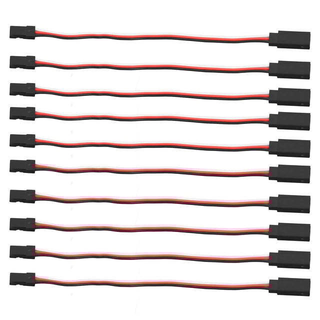 10 pezzi Cavo di prolunga servo a 3 pin Modello di collegamento servo auto Nucleo in ottone Buona compatibilità Scopo principale Design univers