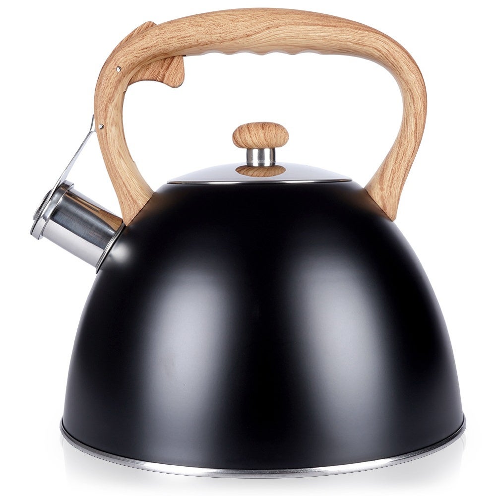 Czajnik z gwizdkiem stalowy czarny 3 l