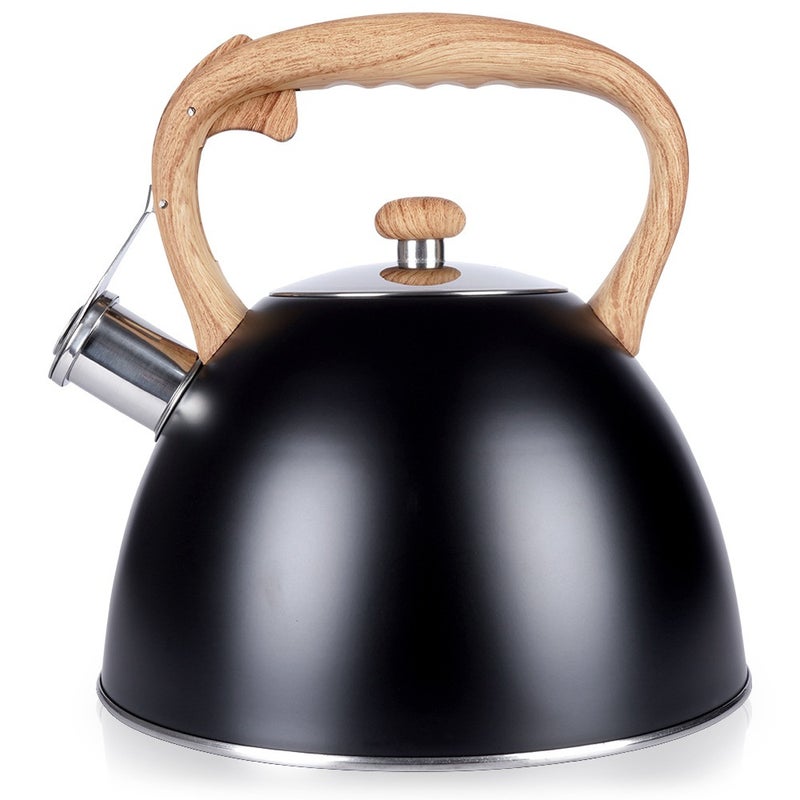 Czajnik z gwizdkiem stalowy czarny 3 l