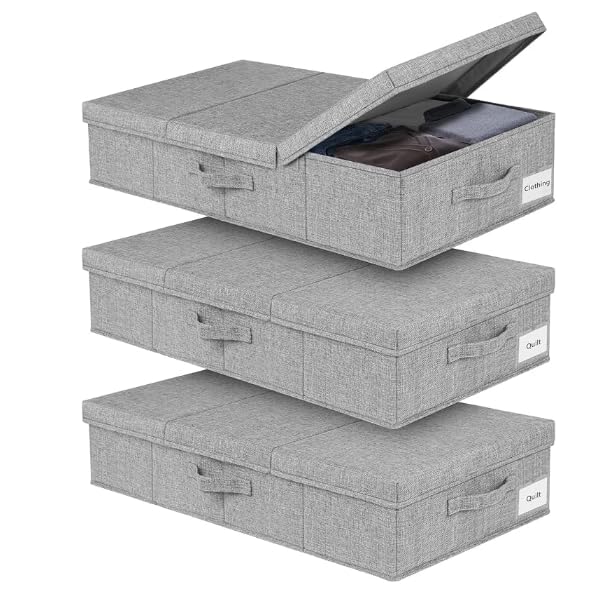 Contenitori Pieghevoli In Tessuto Impermeabile | Confezione 3 Pezzi Grigio Scuro 45x35x26 Cm