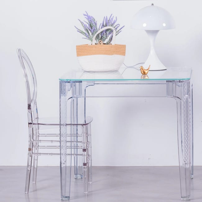 Tavolo Quadrato Tavolo Bianco E Vetro Tavolo Quadrato In Vetro Con