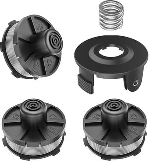 Bobines De Fil Rechange Pour Tondeuse Black+Decker - 3+1+1 Pièces Compatibles AF-100, ST5530-GB, Etc.