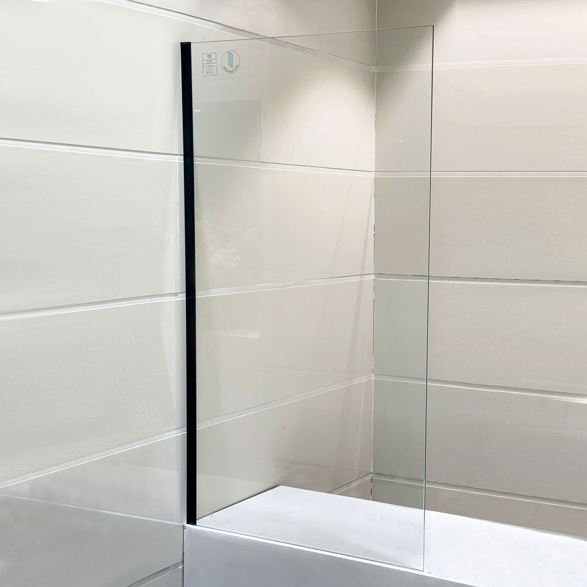 Pare-Baignoire fixe verre anticalcaire et aluminium 80 x 140 Noir - 5