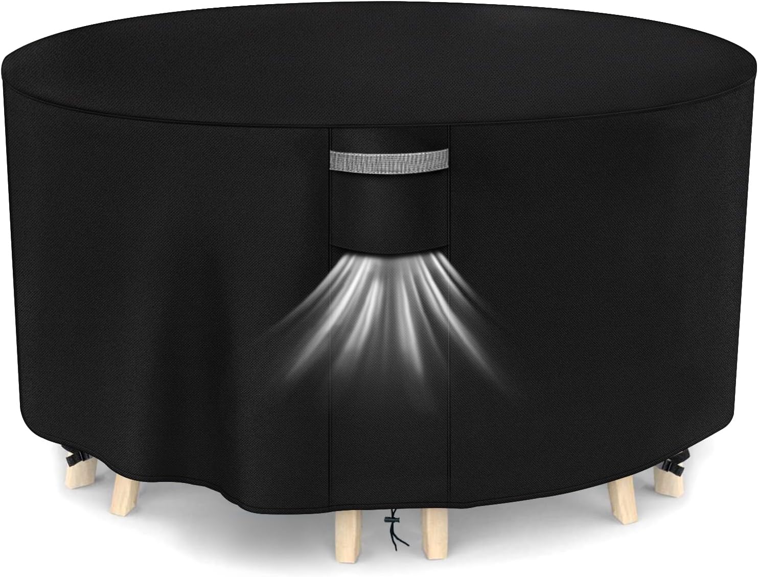 Pokrowiec na meble ogrodowe, 2-częściowy, z wentylacją, wodoodporny, wiatroszczelny, odporny na promieniowanie UV, tkanina Oxford 420D, plandeka meblo