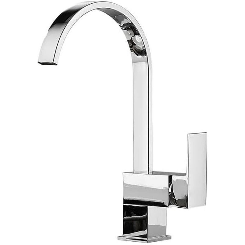 Bateria kuchenna z wysoką, kwadratową wylewką - Bateria zlewozmywakowa (stop ocynkowany)