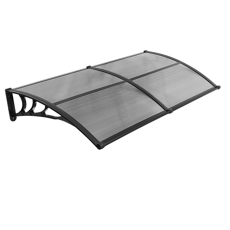 Toldo exterior em policarbonato SucceBuy, 96,5x198,7 cm, para portas, janelas, varandas e sacadas, proteção contra a chuva, cinza fumado - 8