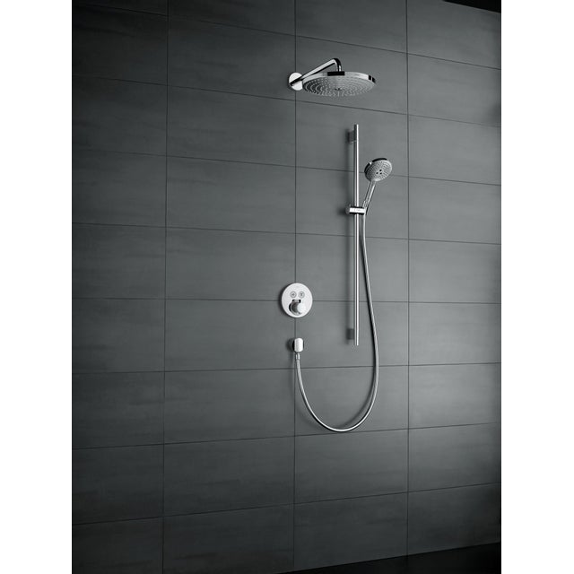 Set de douche 120 3jet EcoSmart 9 l/min avec barre Unica'S puro 90 cm et porte-savon chromé Hansgrohe Raindance Select S - 4