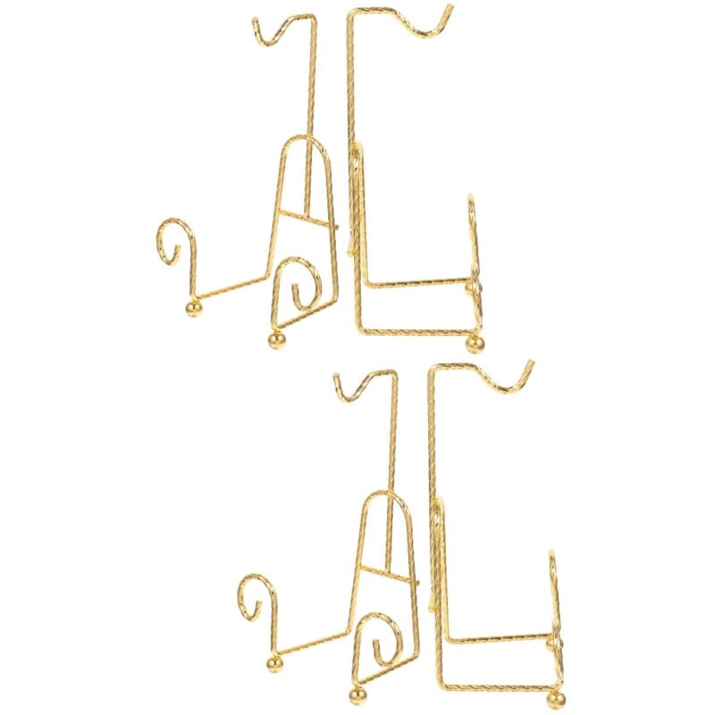 Zestaw 4 metalowych uchwytów do przechowywania filiżanek do kawy ze stojakiem do przechowywania kubków