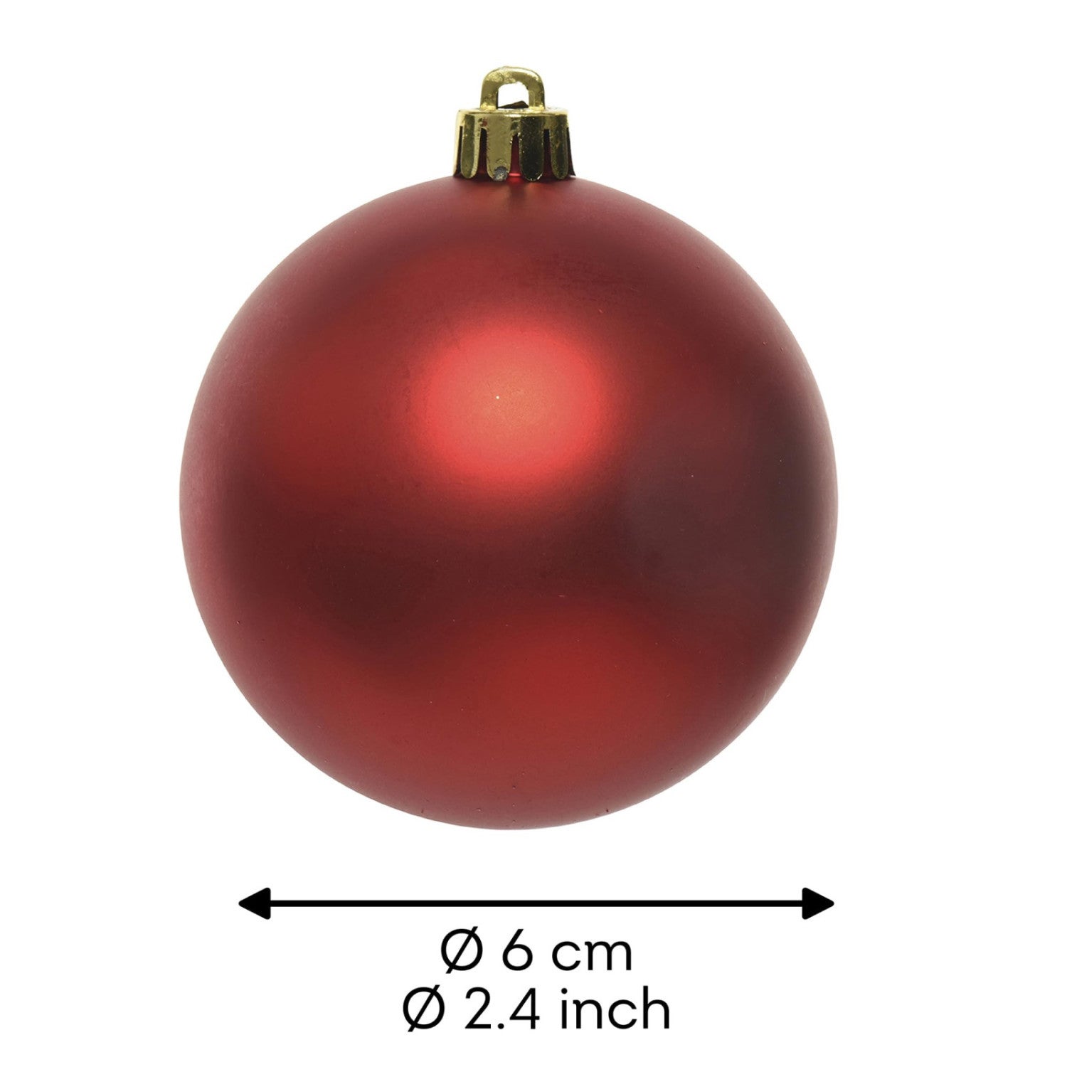 Lot de 12 boules EDM - esprit de Noël - Rouge - 71871 - 3