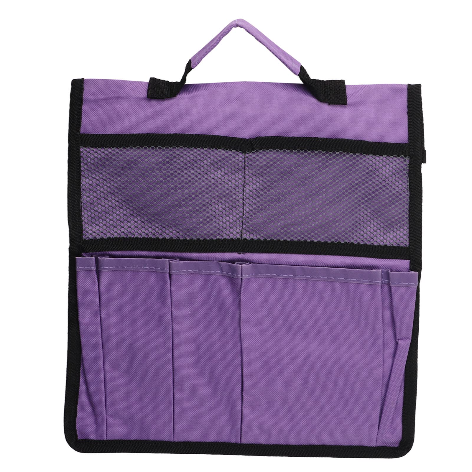 Borsa Porta Attrezzi Da Giardino - Tessuto Oxford 210D, Tasche Multiple, 30.5x33cm, Viola/Nero/Verde - Foto 7