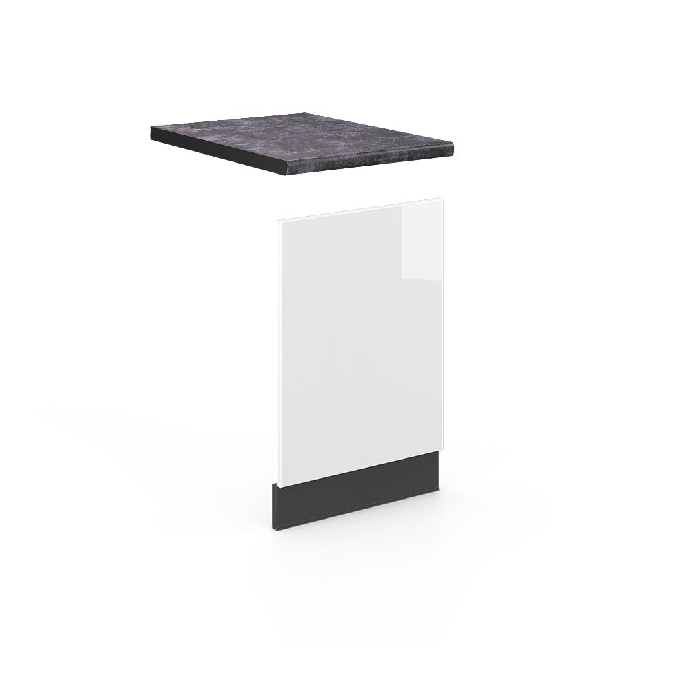 Vicco Panel przedni Fame-Line, Biały wysoki połysk, 45 cm , BP Antracyt
