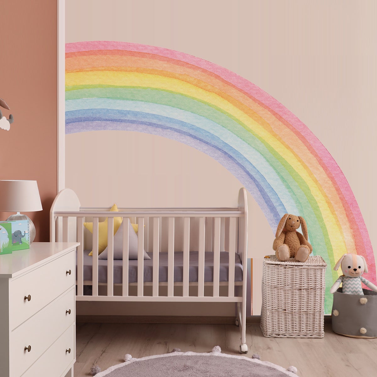 Autocollant mural arc-en-ciel 30 x 40 cm, autocollant amovible DIY, décoration murale pour chambre d'enfant, autocollant mural créatif pour la maison - 2