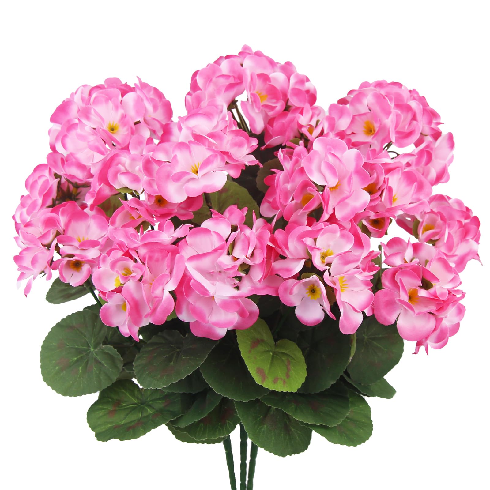 Set di 4 fiori artificiali da esterno, gerani artificiali resistenti ai raggi UV, bianco | Leroy Merlin
