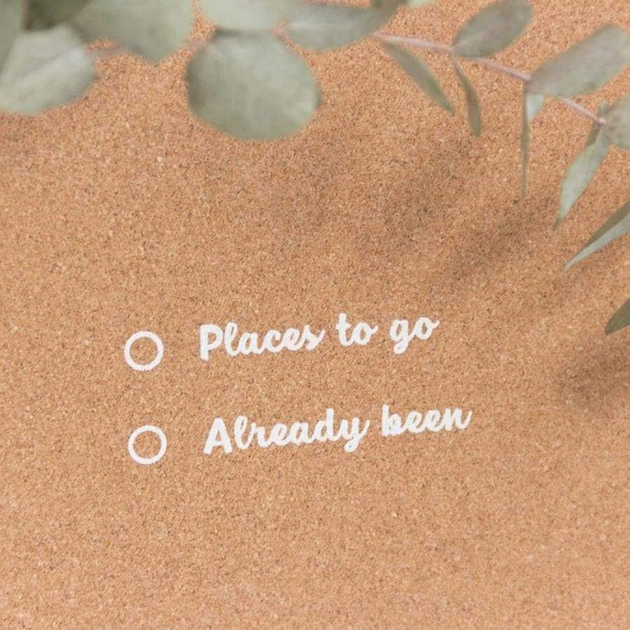 Carte du monde en liège - Woody Map Natural World / 90 x 60 cm / Blanc / Sans cadre - 3