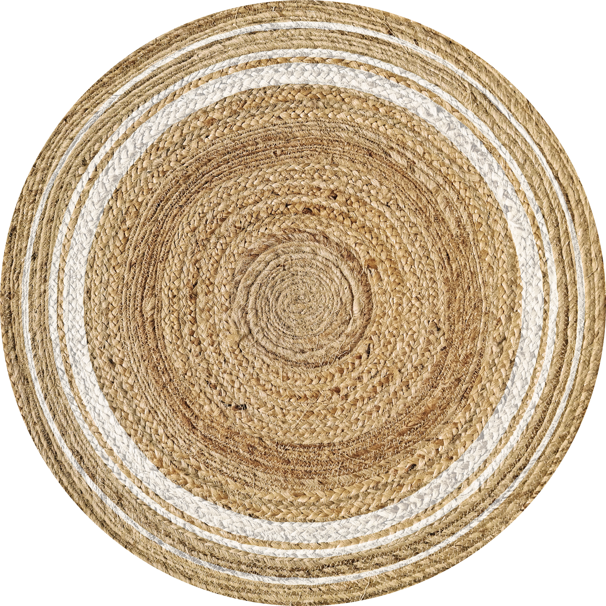 Alfombra de vinilo, carthago redonda blanca [diam] 100 cm - pvc antideslizante, lisa impresa, vinilica para cocina o salón, lavable