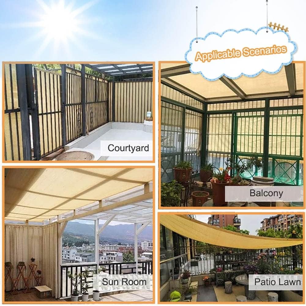 Voile d'ombrage terrasse, voile d'ombrage pergola, voile d'ombrage jardin filet d'ombrage perforé 3mX4m - 7