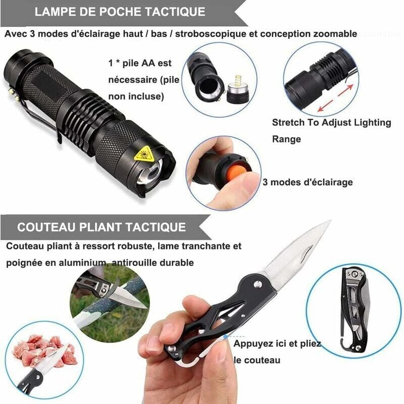 Coffret de secours-Survie Trousse De Premiers Soins De Survie Vitesse Kit, Tactique Pouch Outdoor Gear Sac Trauma d'urgence pour La Randonnée Camping - 3