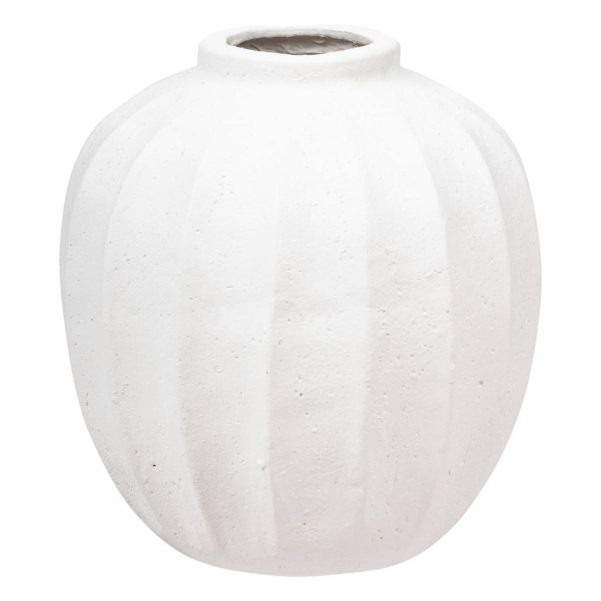 Vaso a sfera Amia in ceramica bianca H28cm,ATMOSPHERA CREATEUR D'INTERIEUR - 2
