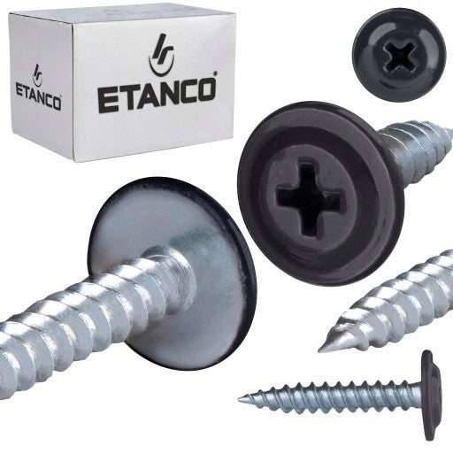 Wkręty podkładkowe Etanco do drewna 4,2x30mm, RAL7016 GM-S 250szt.