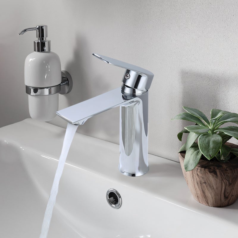 Dwukierunkowa bateria umywalkowa chromowana, nowoczesna bateria łazienkowa z mosiądzu