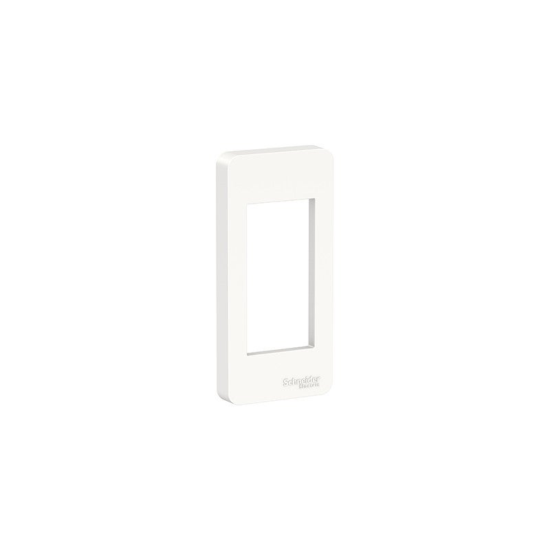 Support Et Plaque Unica Schneider - Pour Boîte Horizontale 2x8 Modules - Blanc Antimicrobien