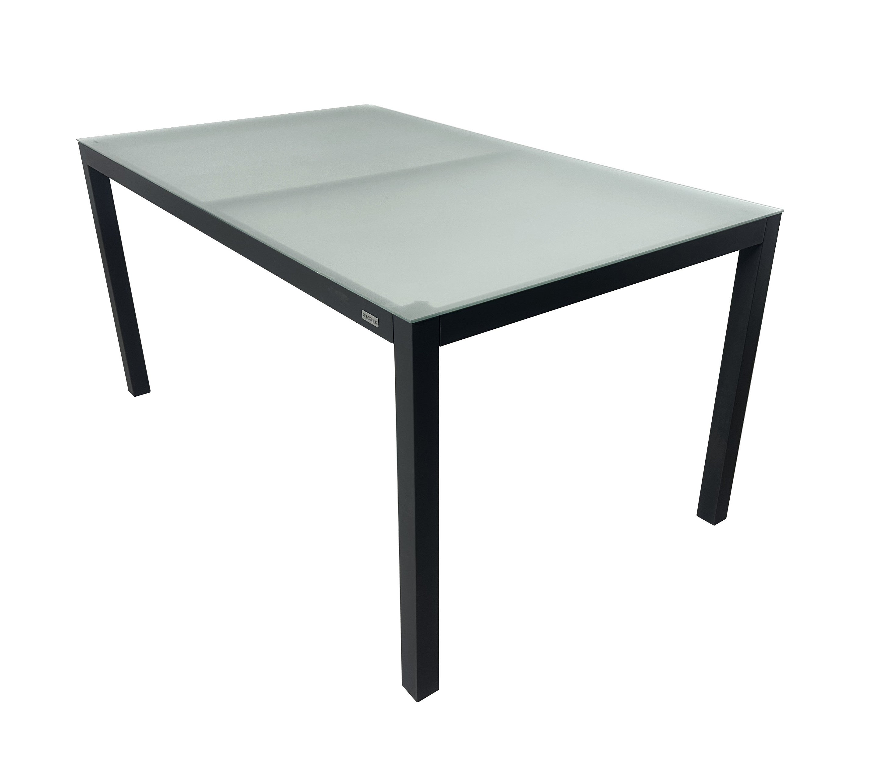 Mesa de Jardín Rectangular de Aluminio Gris Antracita 150x90 cm – Cristal Templado | Exterior y Terraza BENIDORM - 2