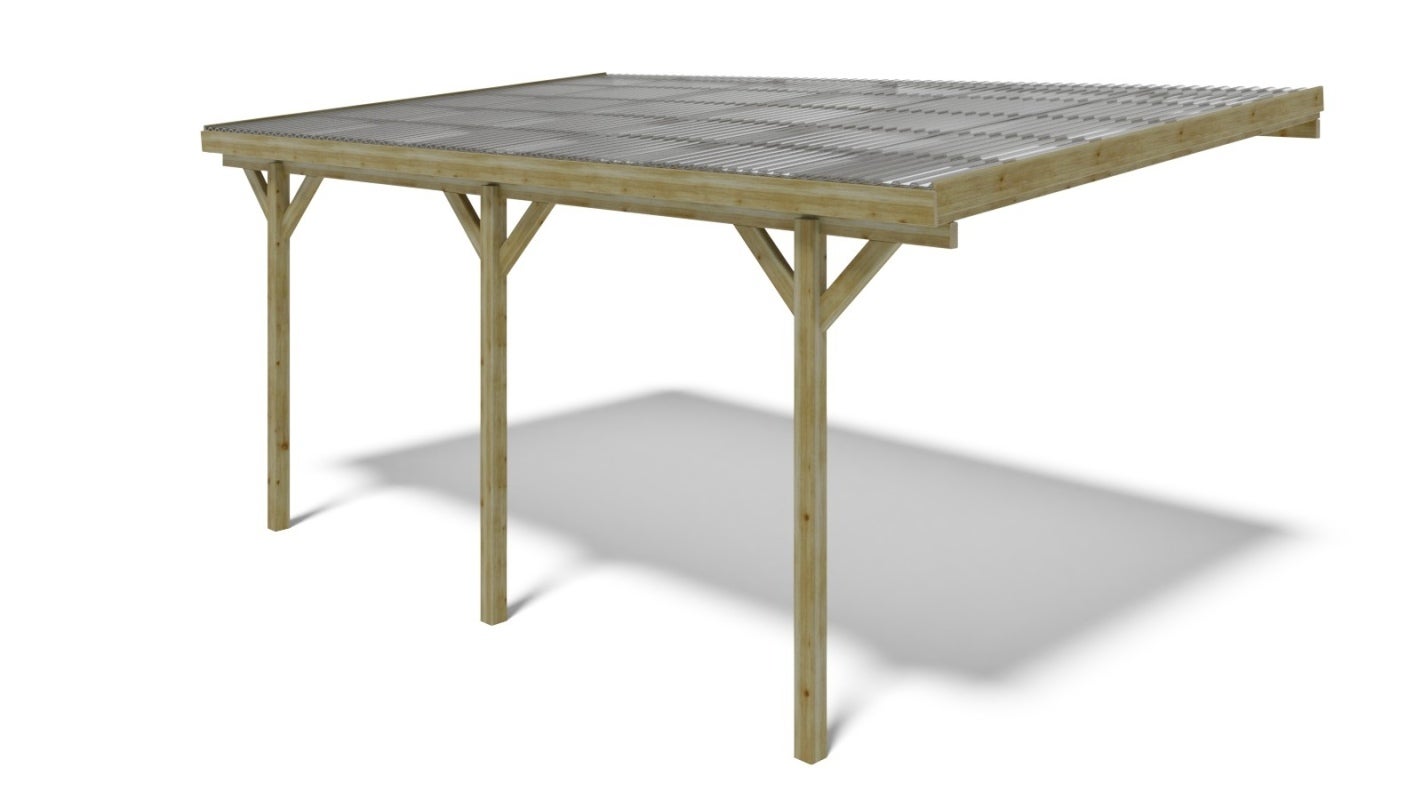 Carport, abri de voiture 3x5.24 m - 15 m2 - couverture PVC&nbsp; - CAR7-2PVCTR - ALTANKA - 2