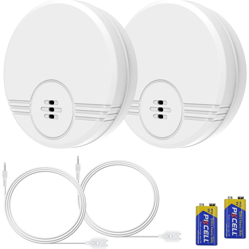 Detektor wycieku wody, zestaw 2 połączonych czujników wycieku wody, ostrzeżenie o kapaniu i wycieku, czujnik wykrywania zalania z alarmem 135 dB, do k