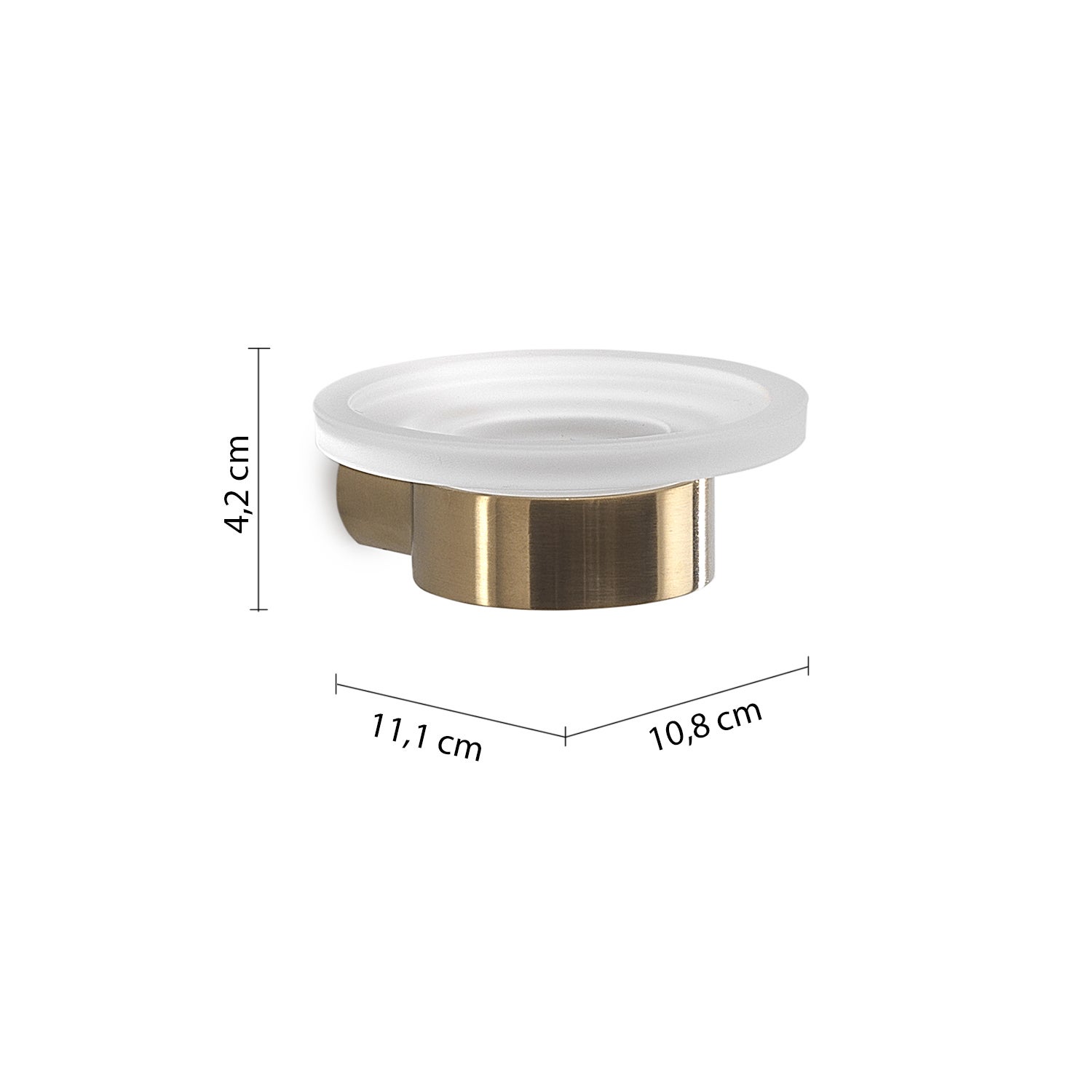 Sapho Gedy Pirenei - Porte-savon avec support, or mat/verre satiné PI1188 - 5