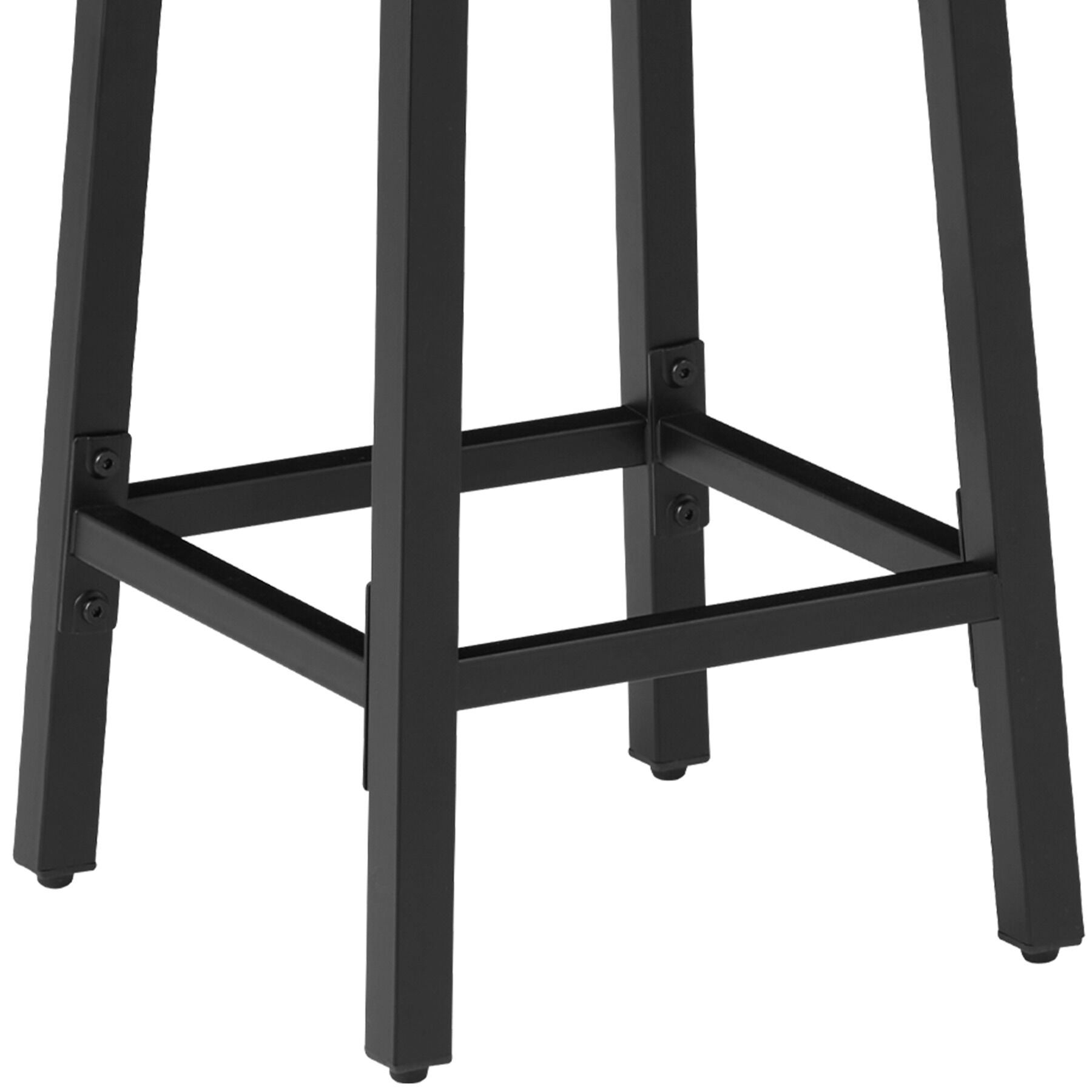 Tectake 2 Tabourets de bar Corby - Bois foncé industriel, rustique - 6