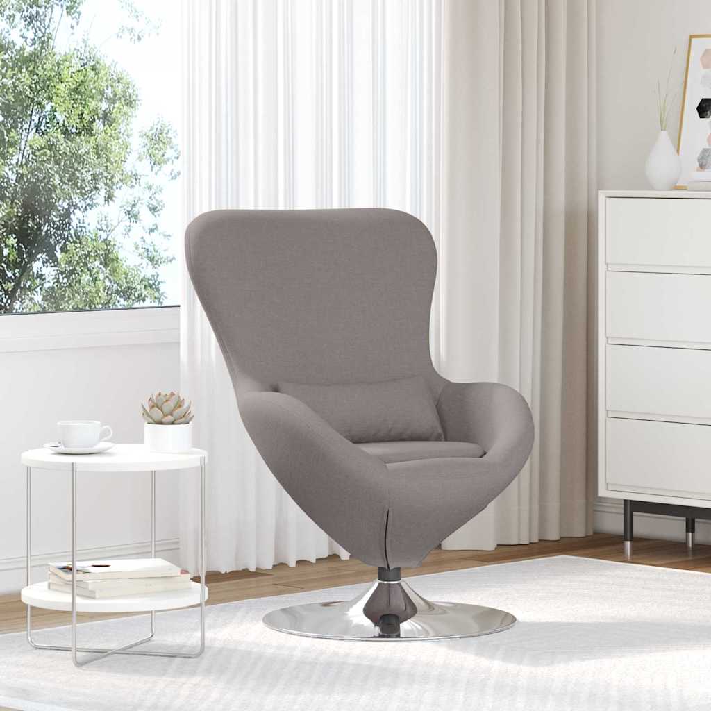 Fotel jajo Ciemnoszary 63 x 73 x 90 cm tkanina vidaXL