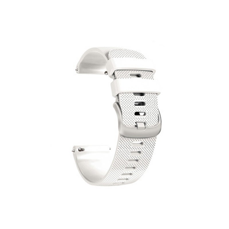 Bracelet Montre Silicone Noir Couture Blanche 20mm 24mm - Sans Marque, Neuf Sans étiquette