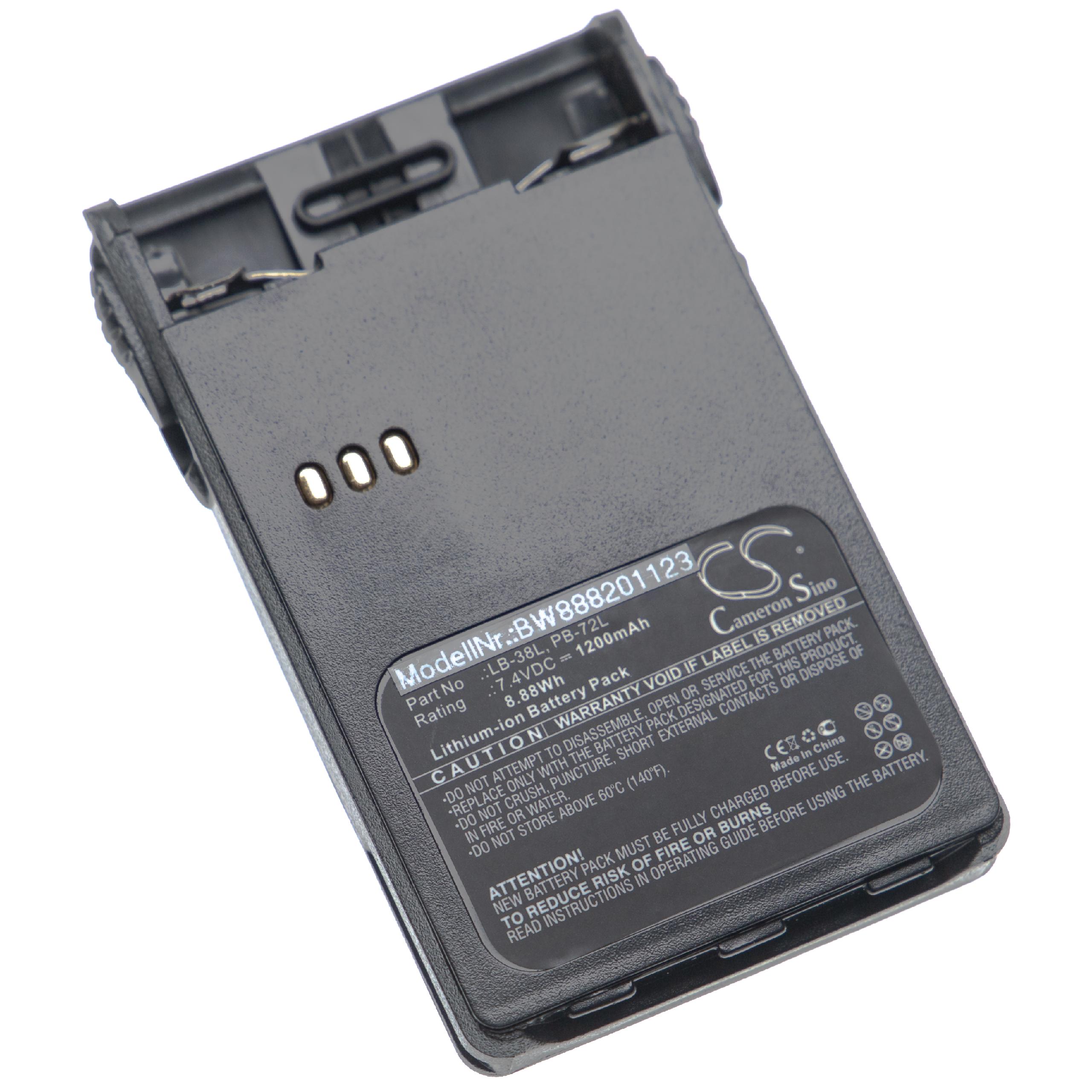 Batterie De Rechange 1200mAh 7,4V Li-ion Pour Talkie-walkie Puxing PX-888, PX-UV973 – Avec Clip Ceinture - 5