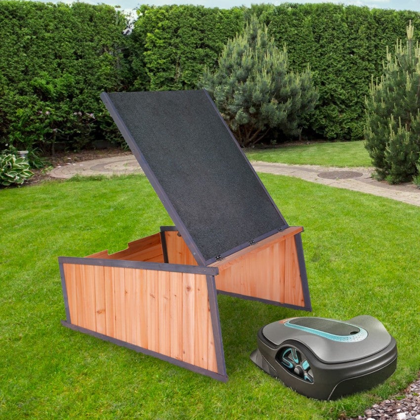 Abri de jardin en bois pour robot tondeuse à gazon Grouse Leroy Merlin — free download