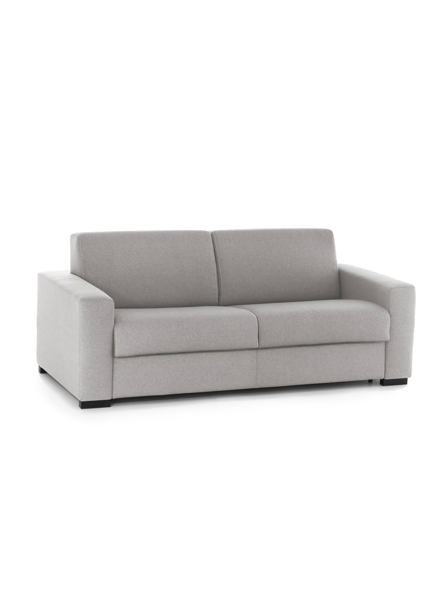 Sofá cama 3 plazas zinnia, sofá de salón con apertura giratoria de tejido acolchado, reposabrazos slim, 100% made in italy, 200x95h90 cm, gris