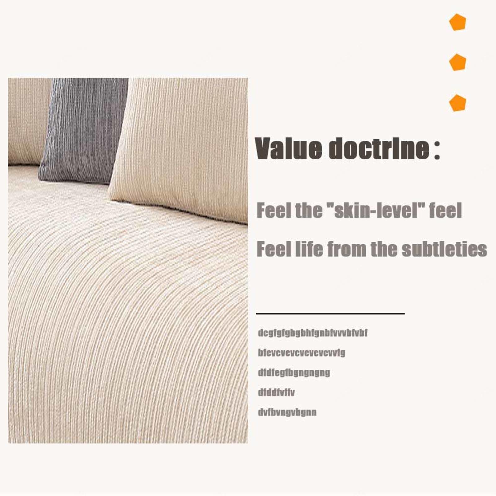 Cuscino antiscivolo per divano, cuscino antiscivolo per divano, antisporco, protezione antigraffio per gatti, beige, 70 x 180 cm - 3