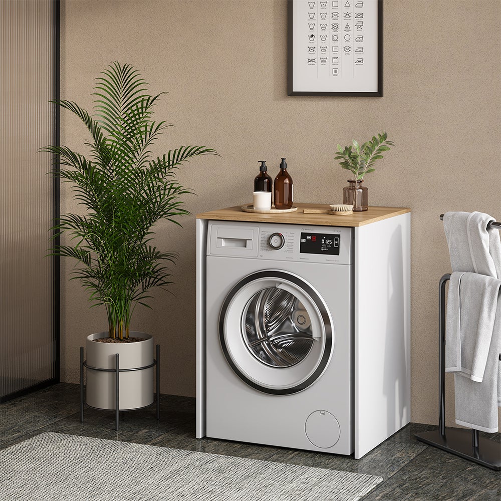 Vicco Armario para lavadora Viktor, Blanco/Artesano, 68 x 88.2 cm - 3