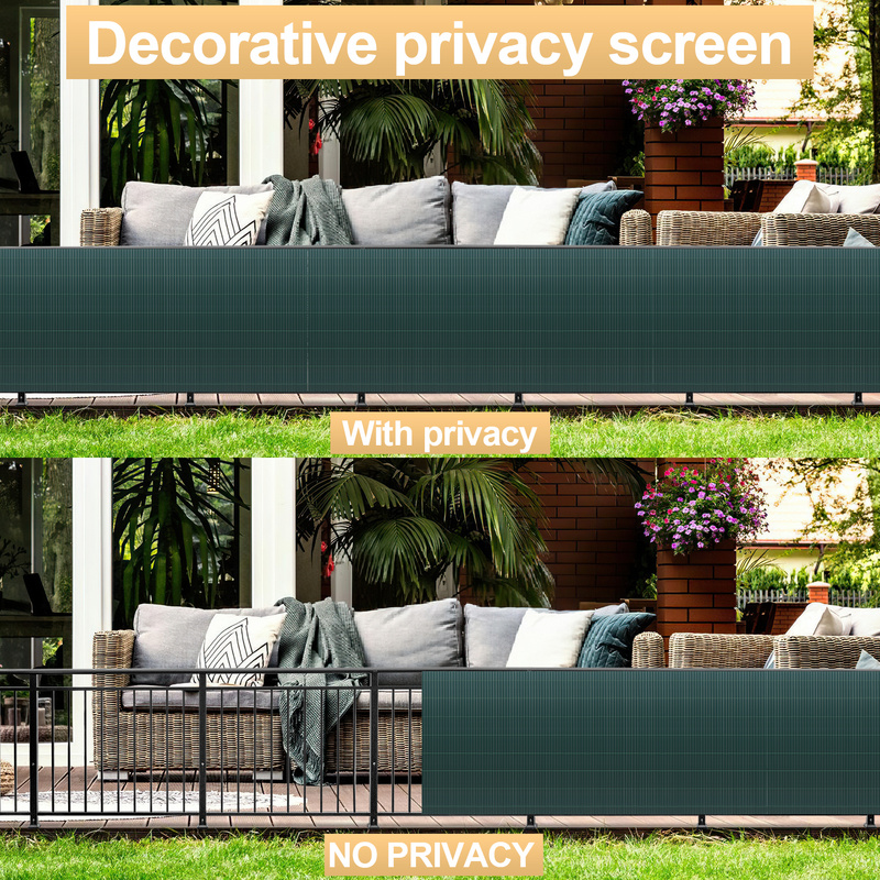Sichtschutzmatte NAIZY 180x500cm PVC Per Balcone - Doppio Rinforzo E Fascette | Privacy E Frangivento - Foto 2