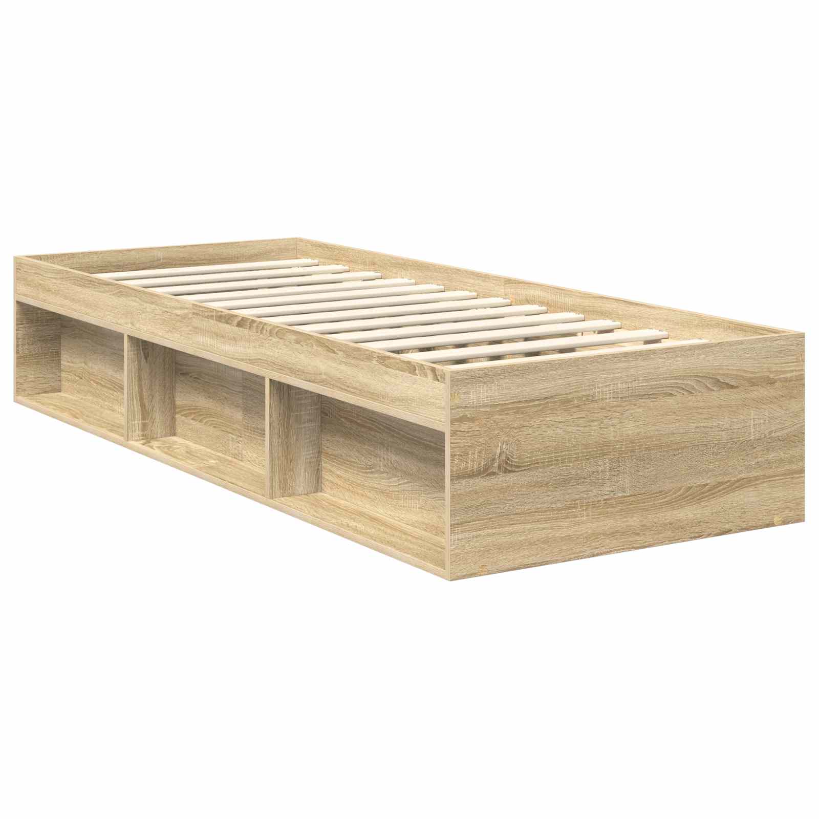 Cadre de lit chêne 75 x 190 cm bois de pin massif - 5