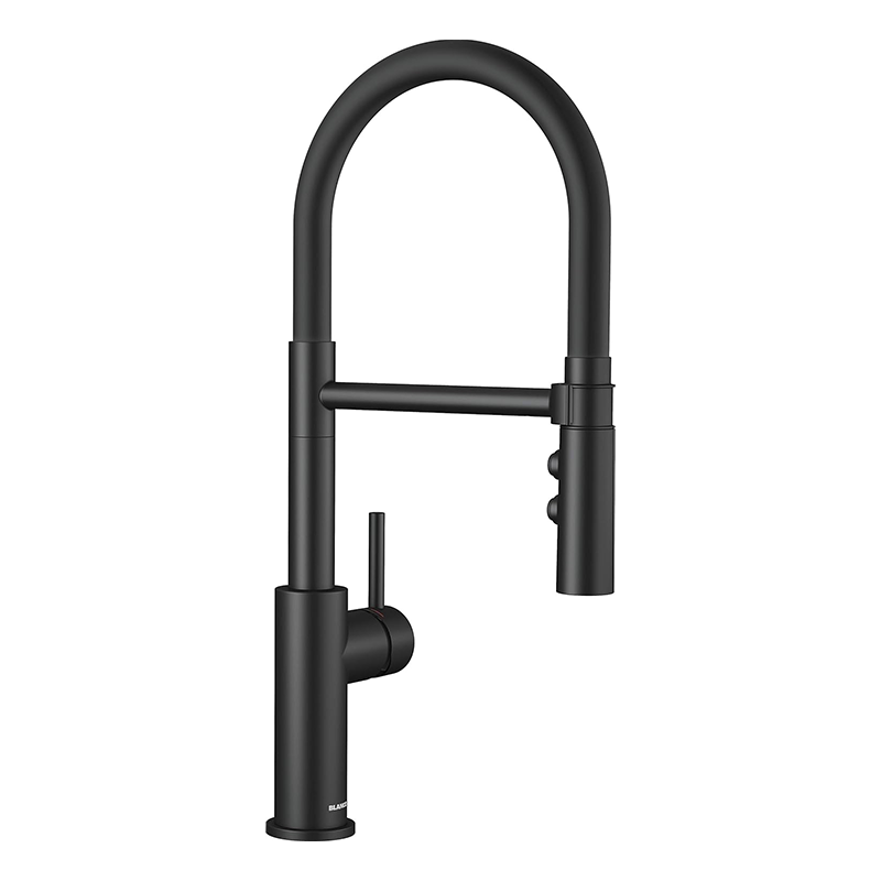 Bateria kuchenna, kran kuchenny, wysokociśnieniowy, obrotowy kran zlewozmywakowy - czarny