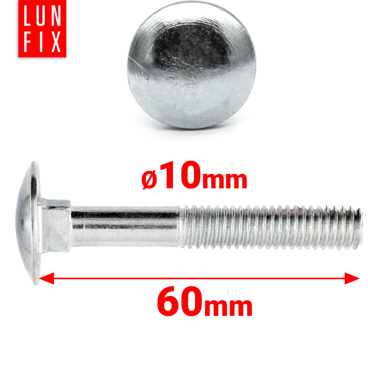 Śruba zamkowa M10 60 mm 1kg