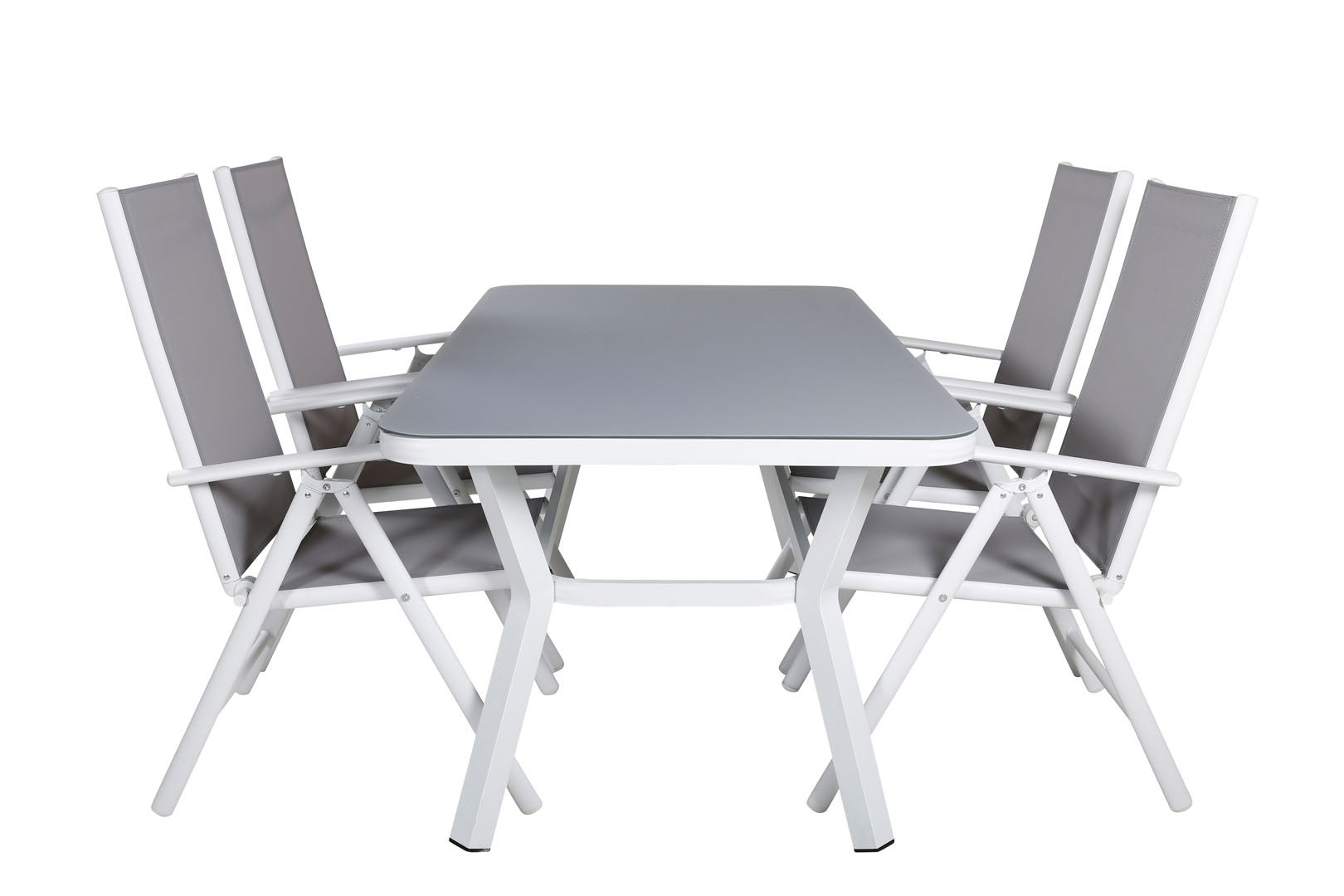 Virya Ensemble table et chaises de jardin, table 90x160cm et 4 chaises