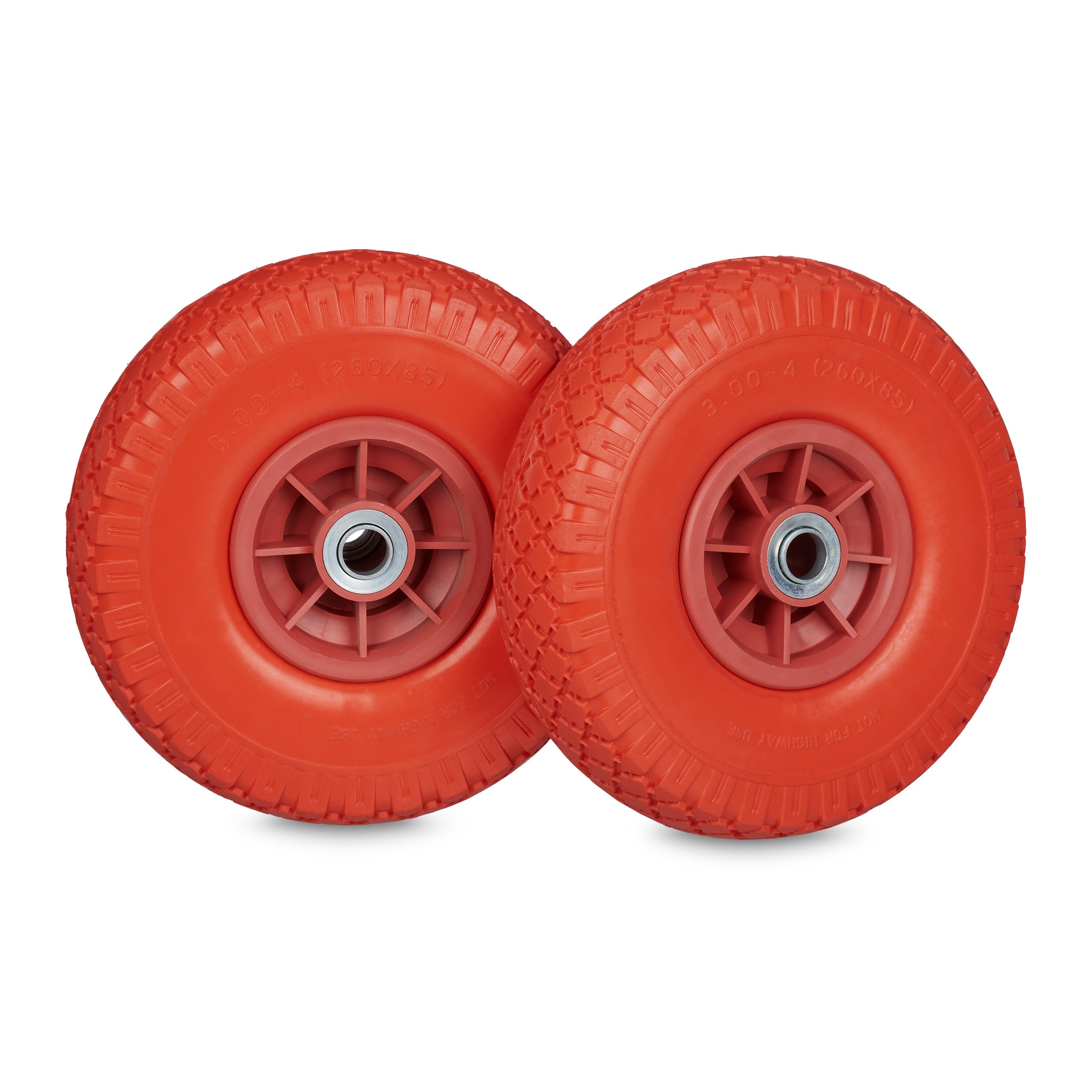 2x roues pour diable, résistantes, en caoutchouc, 3.00-4