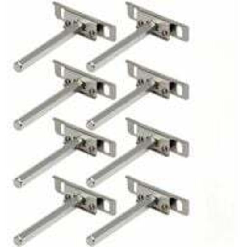 Suporturi metalice plutitoare pentru raft, șablon de suport de montare pe perete ascuns, format din 8 piese, suporturi fixe plutitoare pentru raft