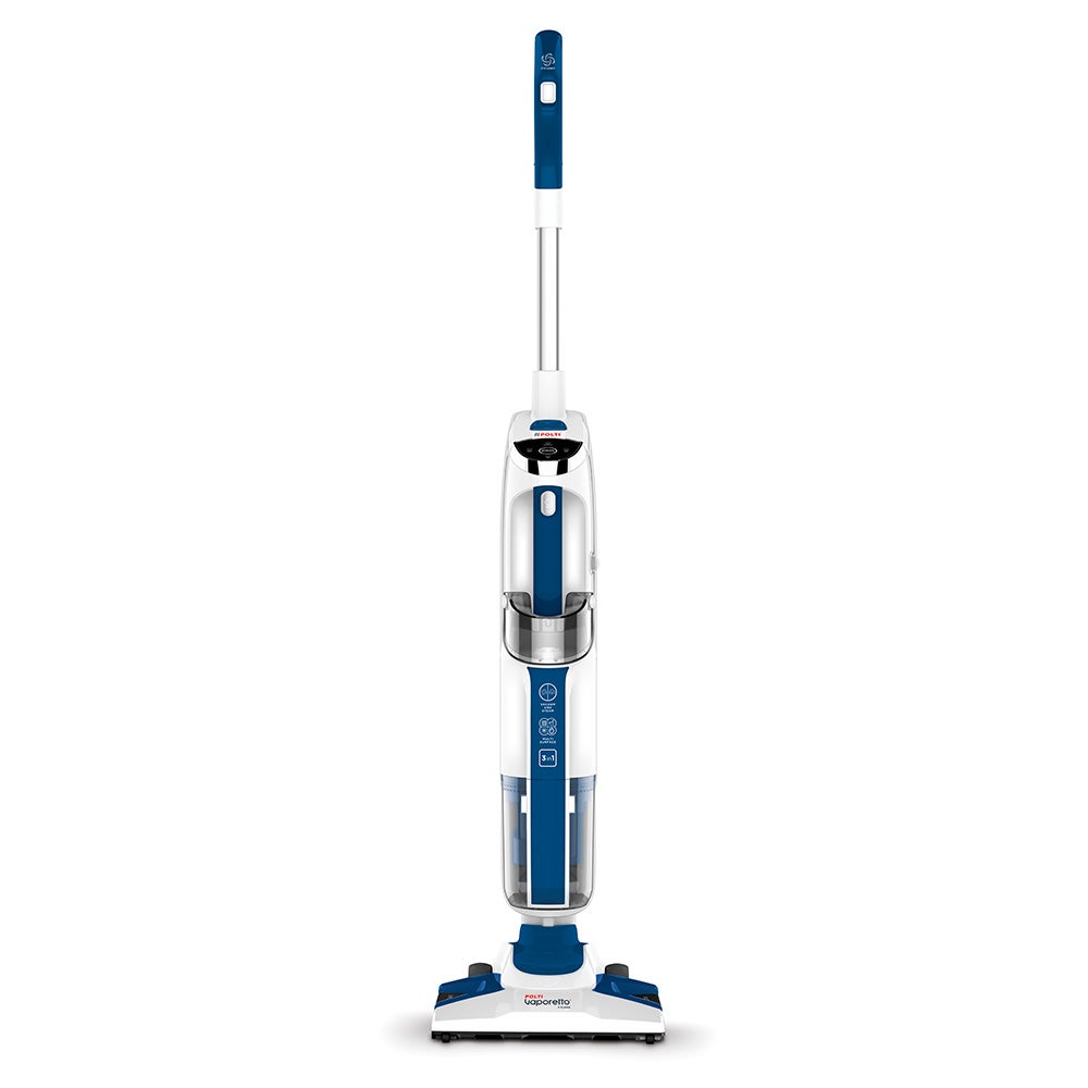 POLTI VAPORETTO 3 CLEAN BLUE, Balai Aspirateur et Nettoyeur Vapeur, 3 en 1, Multisurface, 11 accessoires, Prêt en 30 secondes - 3